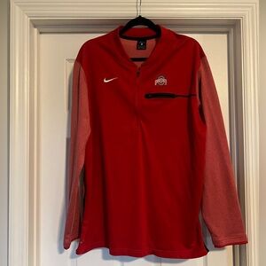 Nike Ohio State Red Quarter-Zip Pullover